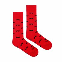 Ponožky Fúzač červené